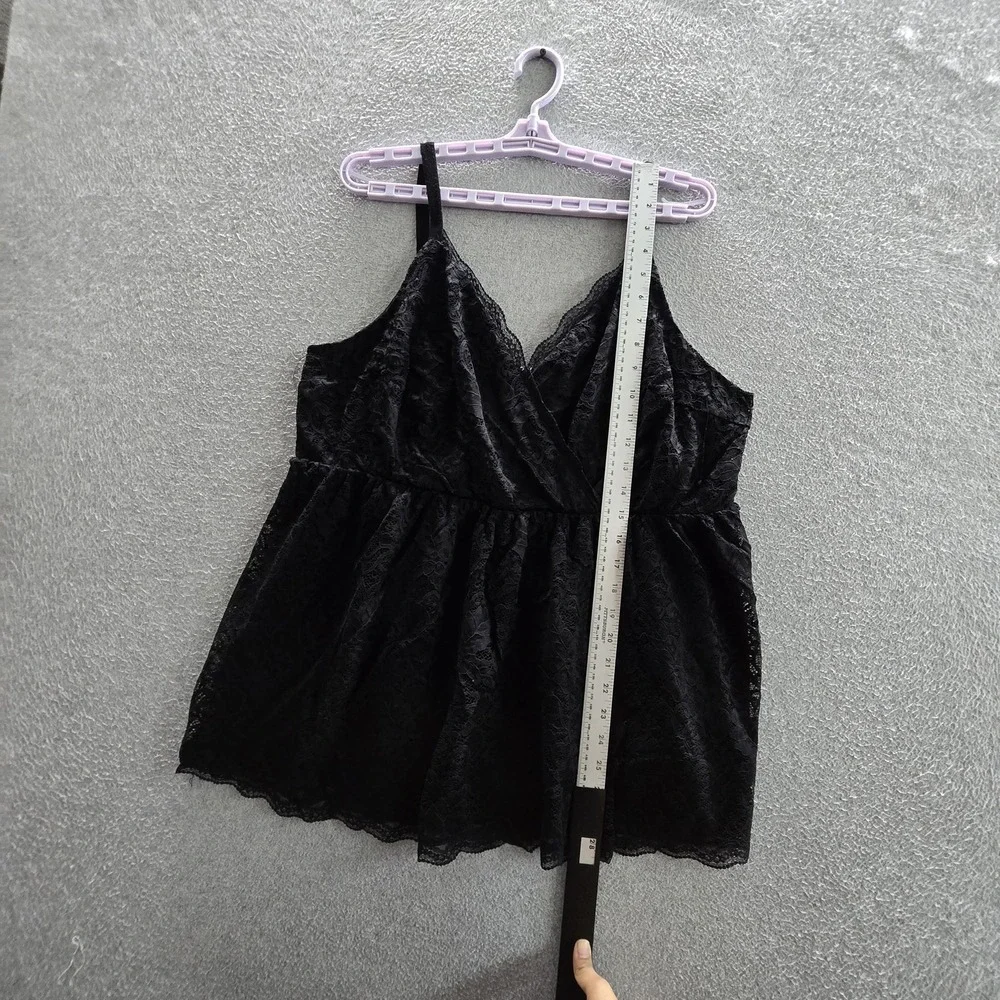 Torrid Women Sleepwear 3 Black Nylon Polyester Camisole Babydoll Witchy Grunge